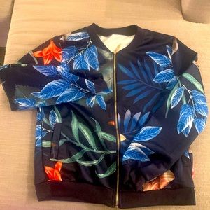Girls jacket large floral print super cute